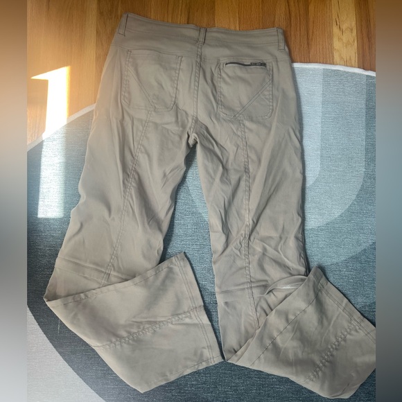 Prana Women Convertible Outdoors Khaki Hiking Pants size 8, 9” rise gorpcore - Picture 7 of 11